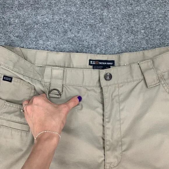 5.11 Tactical Pants Mens 38x32 Tan Ripstop Double Knee Breathable Double Knee - Picture 4 of 11